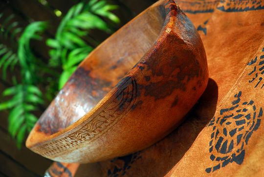 Eine von den Ureinwohnern hergestellte Schale.